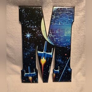 Star Wars Tin Metal Letter "M" Flat (18"x12")